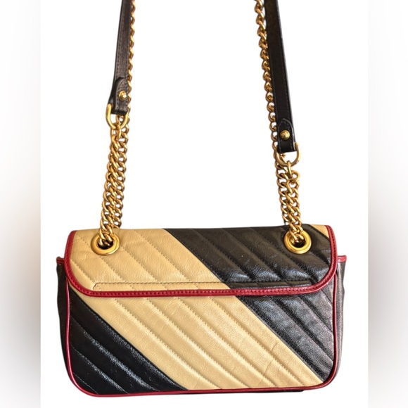 ✨ Gucci GG Marmont Small Matelassé Shoulder Bag – Rare Tricolor ✨ - Picture 3 of 16